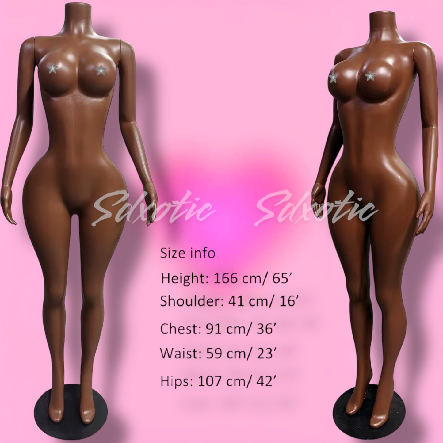 BBL Mannequin — Brown Skin Mannequin With Arms 5-9 day shipping US only.