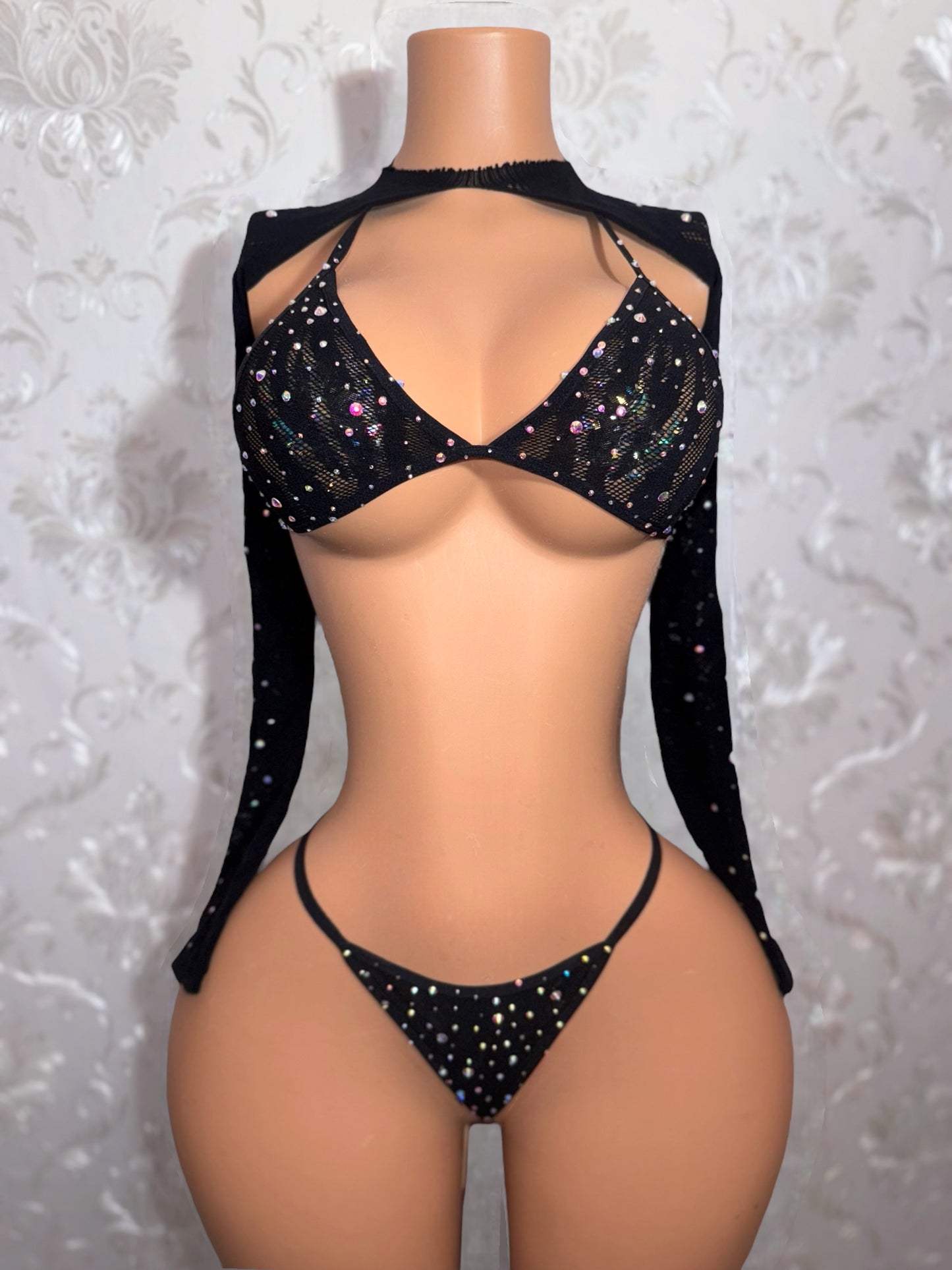 Galaxy Zebra Mesh Kini — 3 Piece Set Fits XS-L