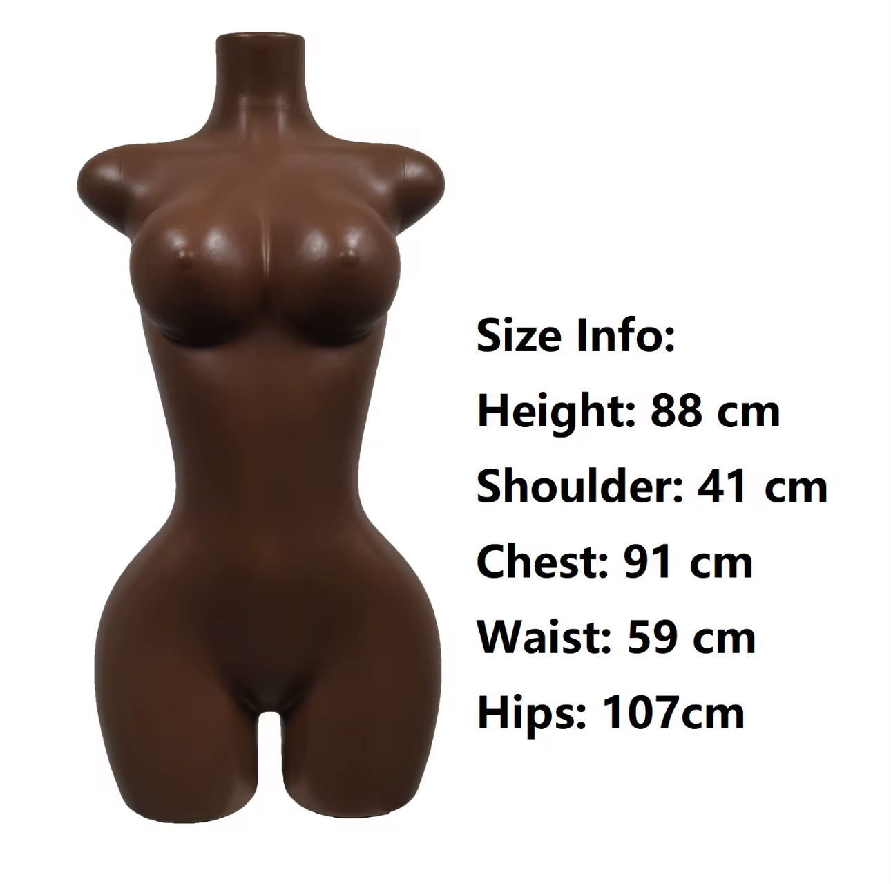 Half Body Coffee Brown Mannequin Wholesale