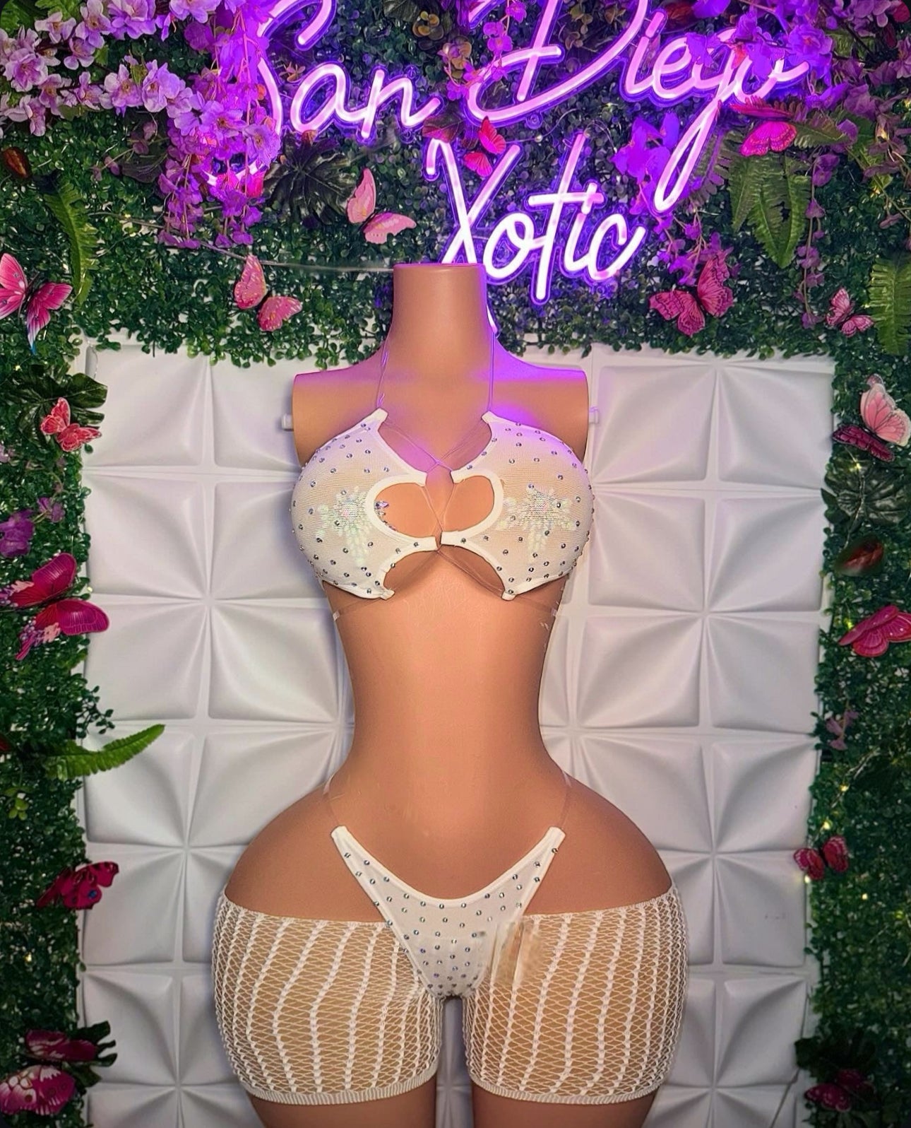 Riyah — Diamond Studded Mesh Kini 3 Piece Set