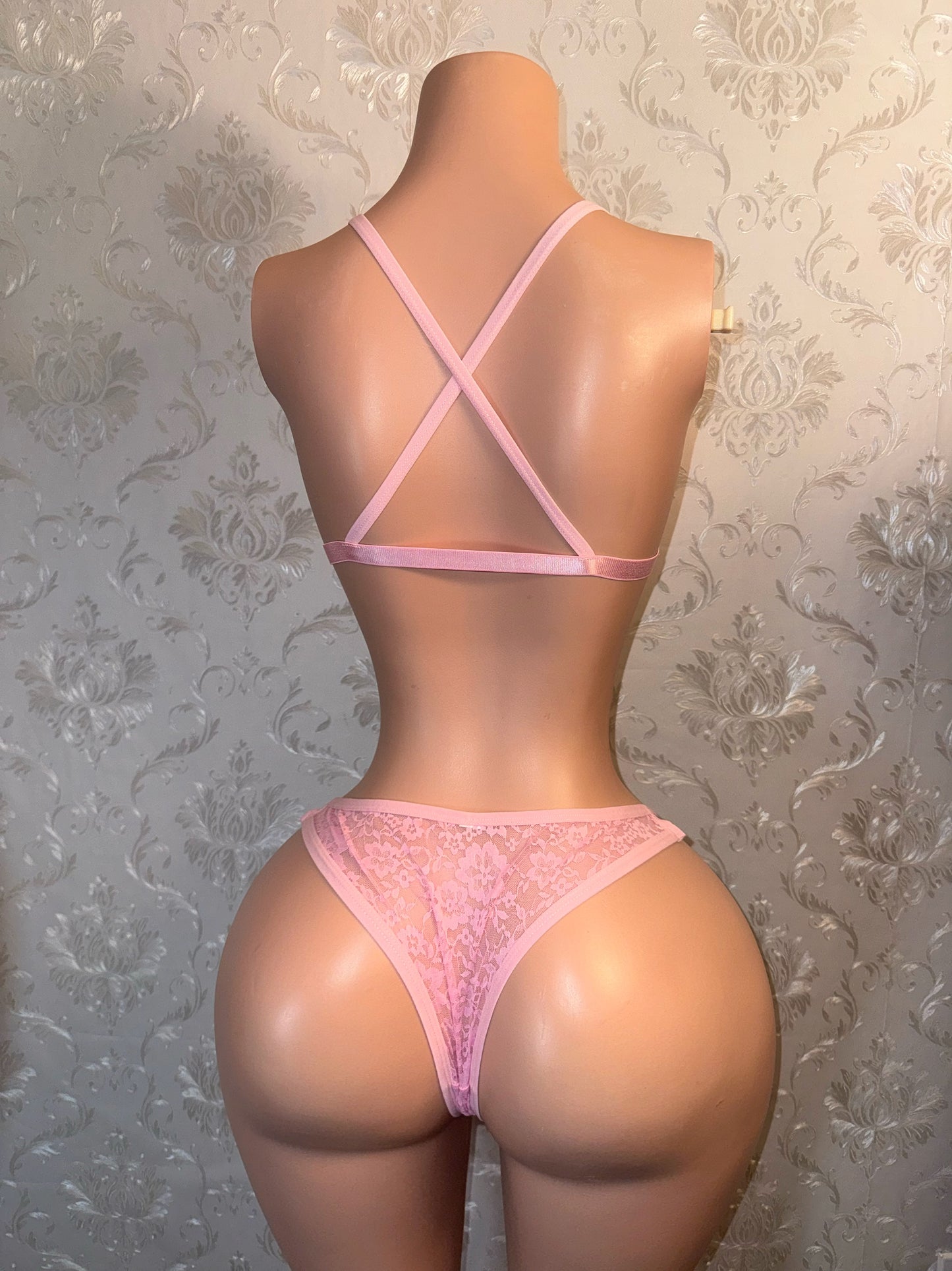 Priscilla — Floral Lace 2 Piece Set Fits S-M