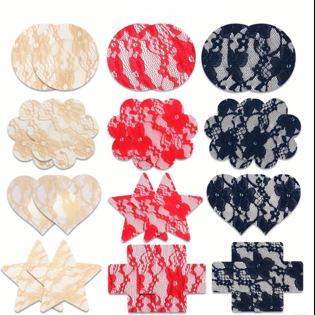 Lace Pasties 1 Pair Lace Nipple Covers