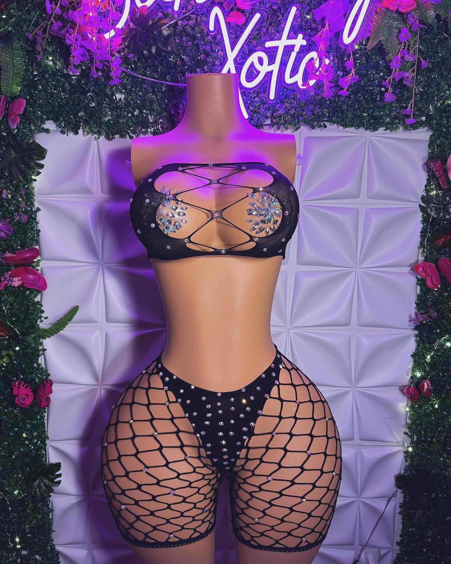 Destiny — Fishnet Shorts Set Fits All Sizes