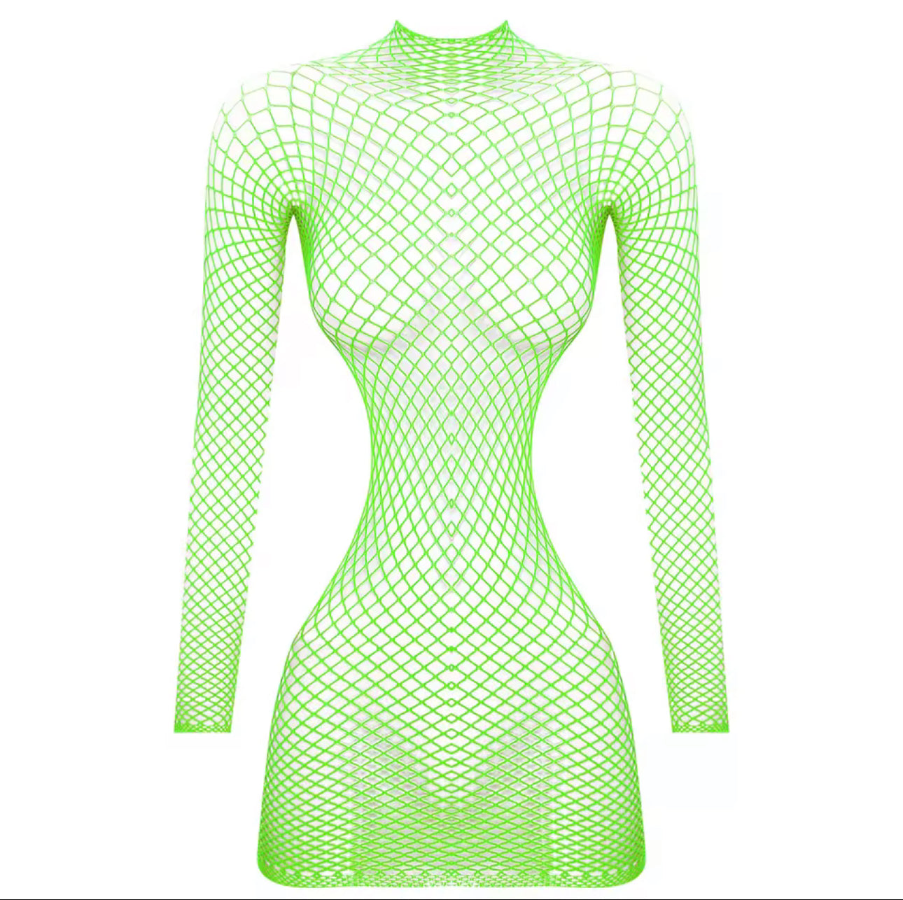 Lex Hollowed Out Sides Fishnet Dress Fits XS-L