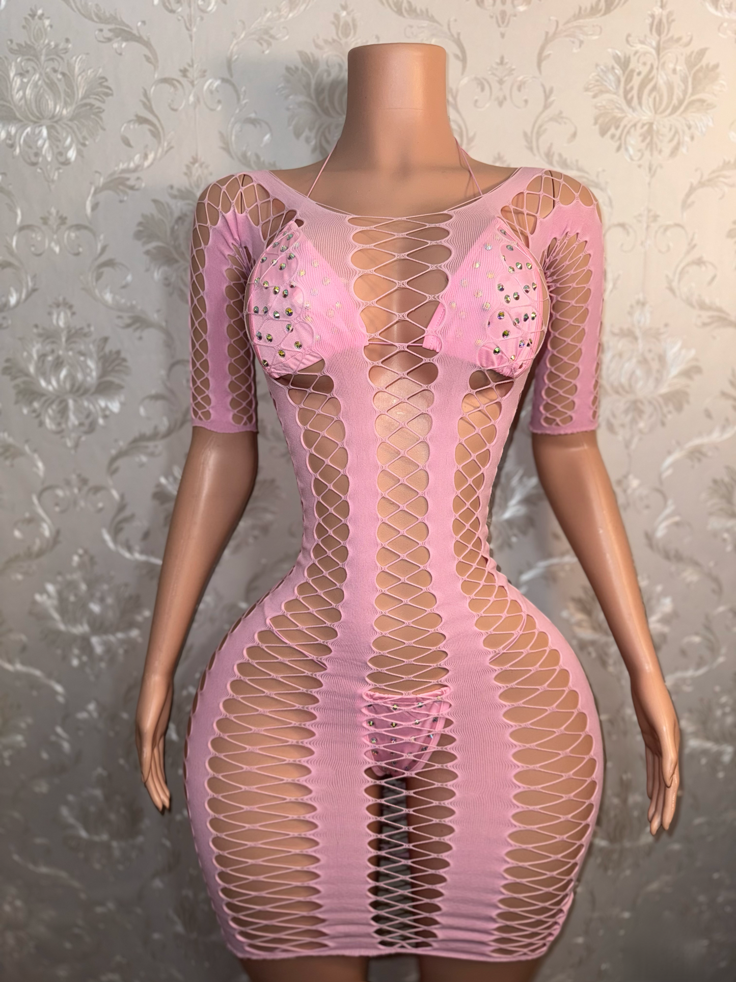 Giana Fishnet Set Dress and Bikini
