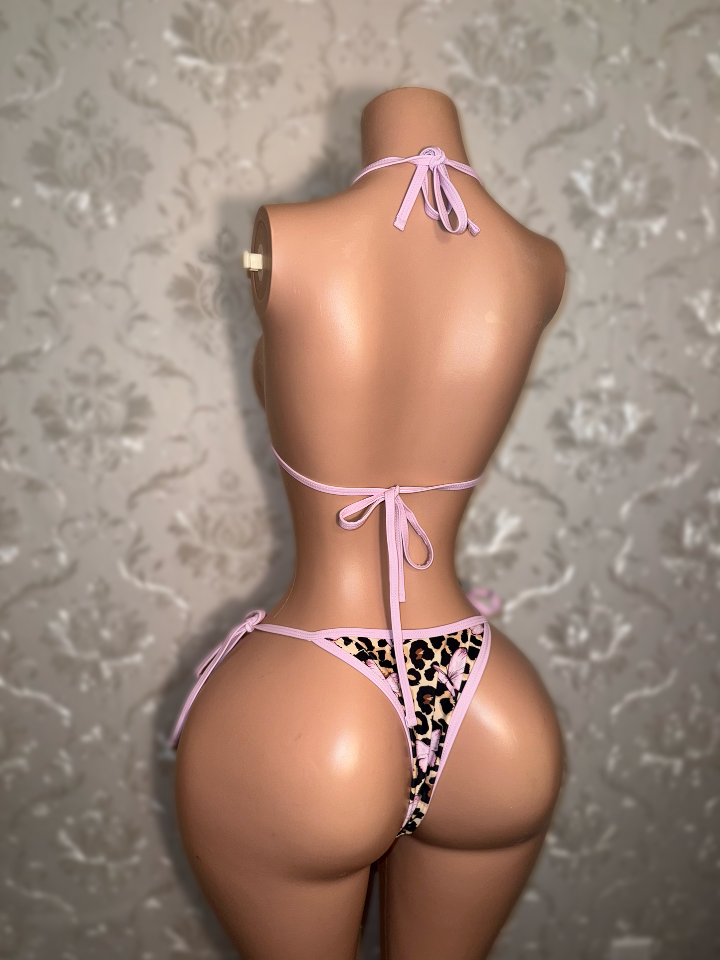 Pixie Lilac Trim Leopard Butterfly Bikini