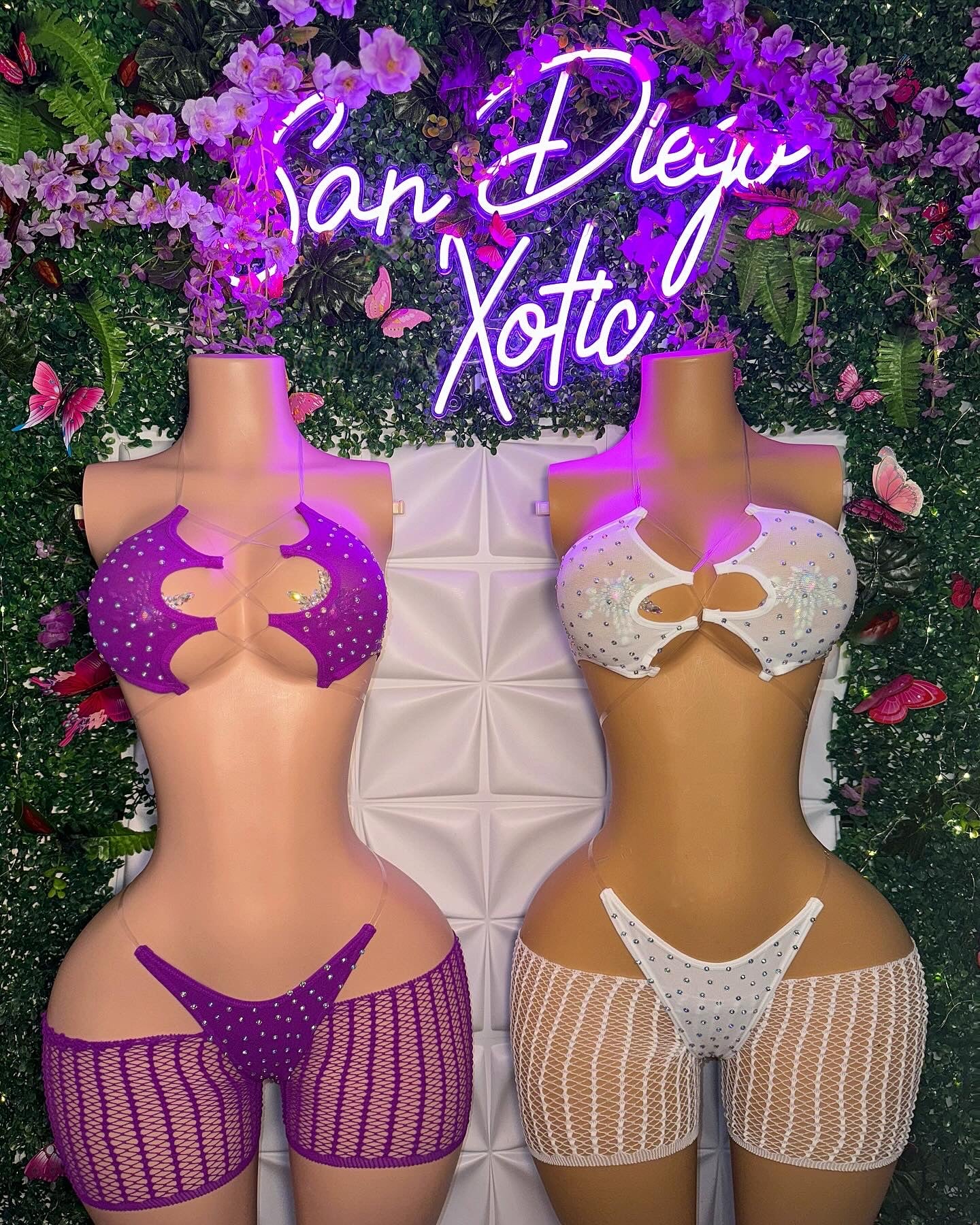 Riyah Diamond Studded Mesh Kini 3 Piece Set