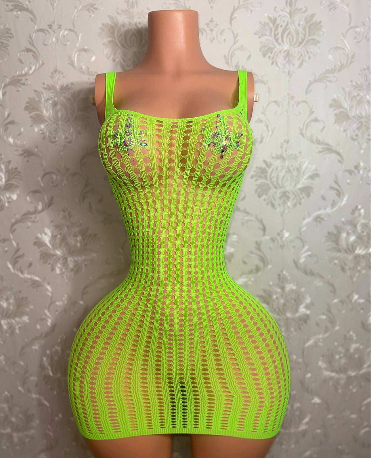 Summerella Fishnet Bodycon Tank Dress Fits XS-L