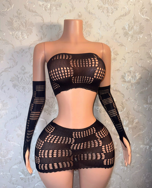 Passenger Princess Checkered Bandeau Skirt Set Fits XS-L