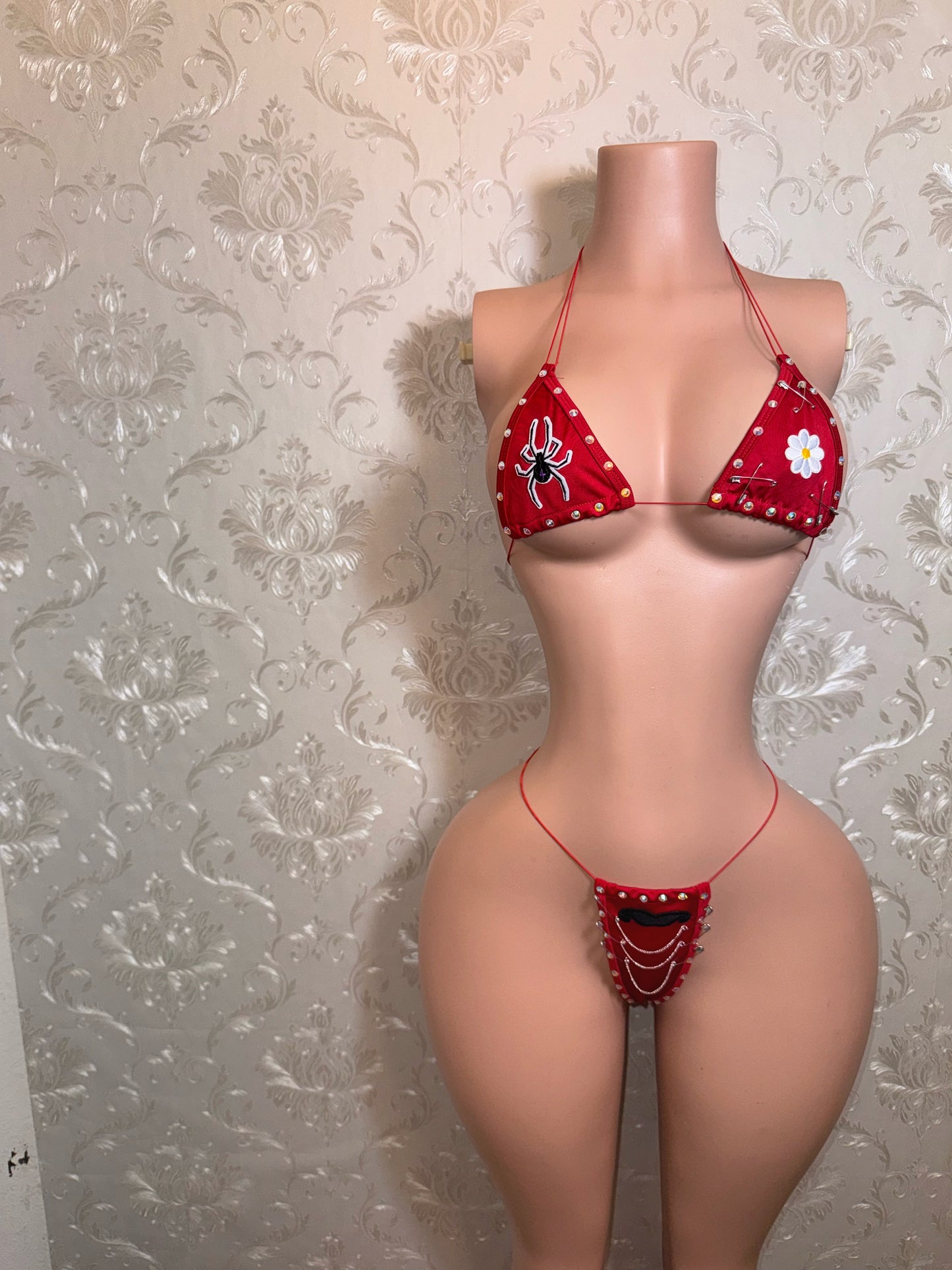 BLACK WIDOW — Heavy Metal Bikini in Red
