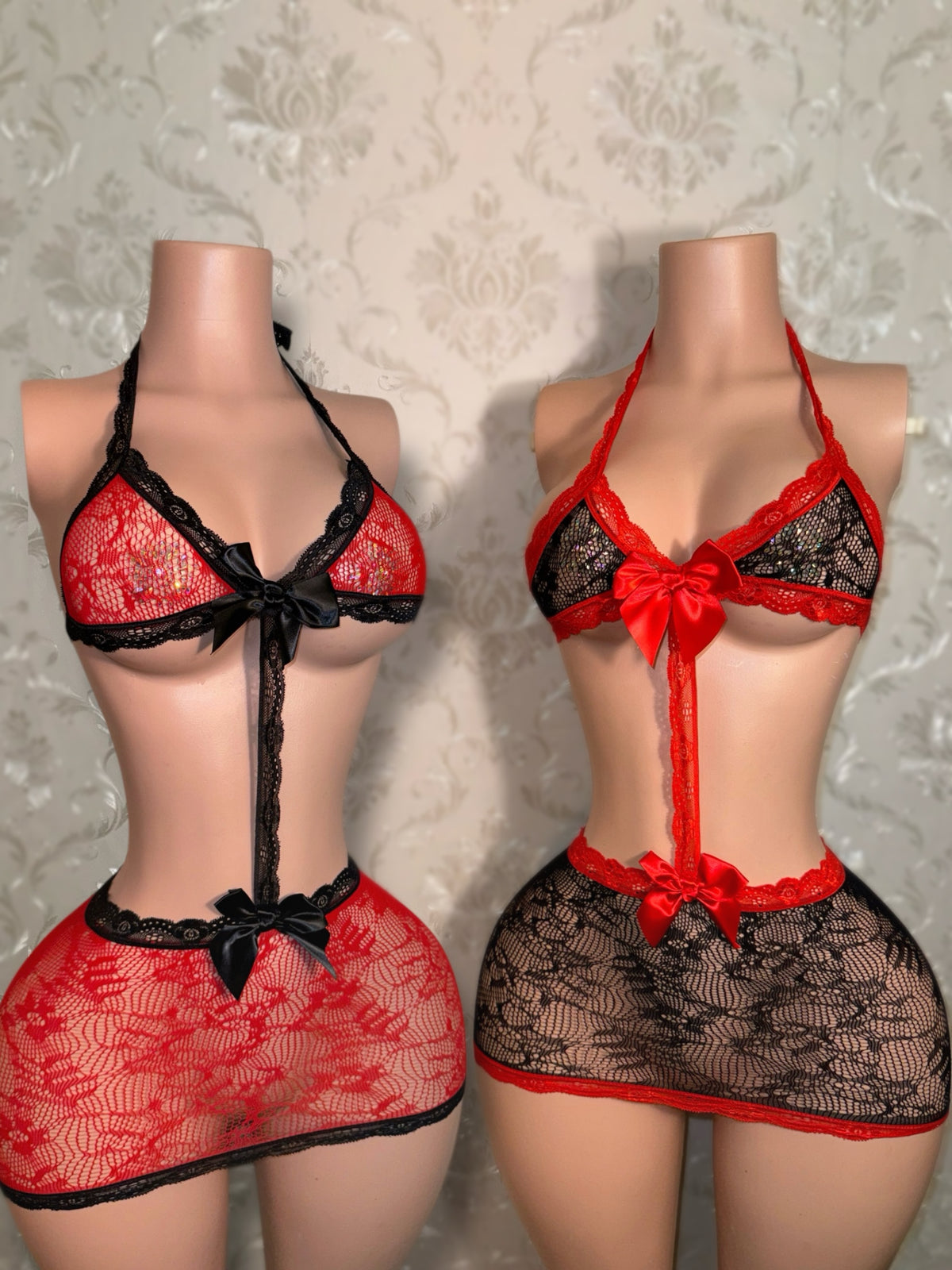 Princess of Hearts Lace Mini Dress Fits XS-M
