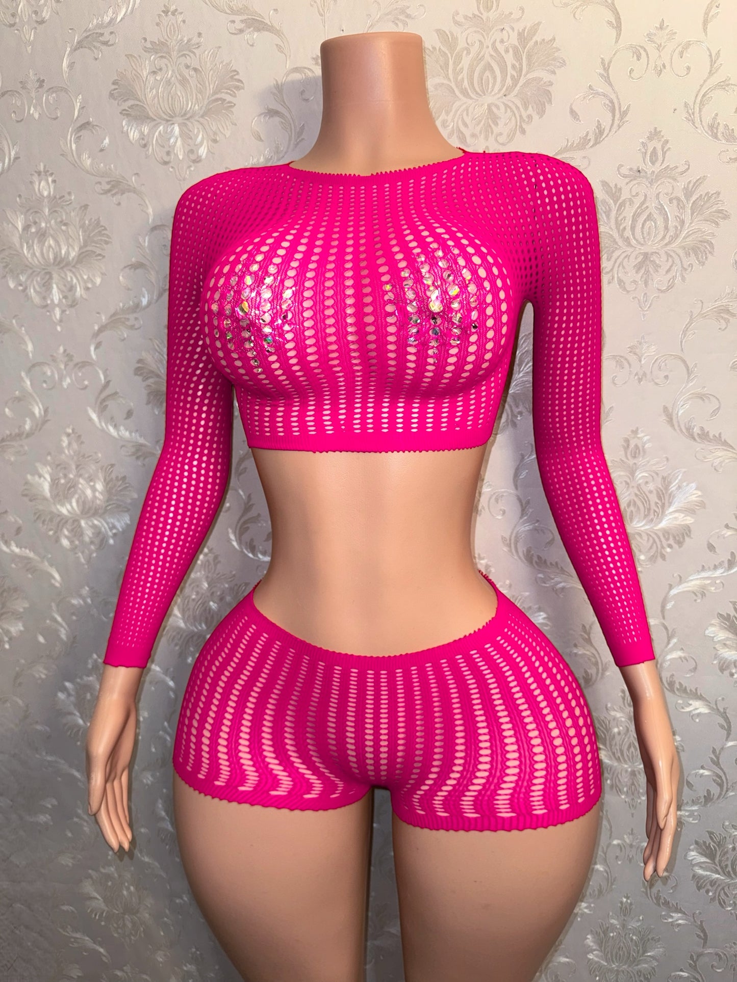 Caleesi — Fishnet Shorts Set Fits XS-L