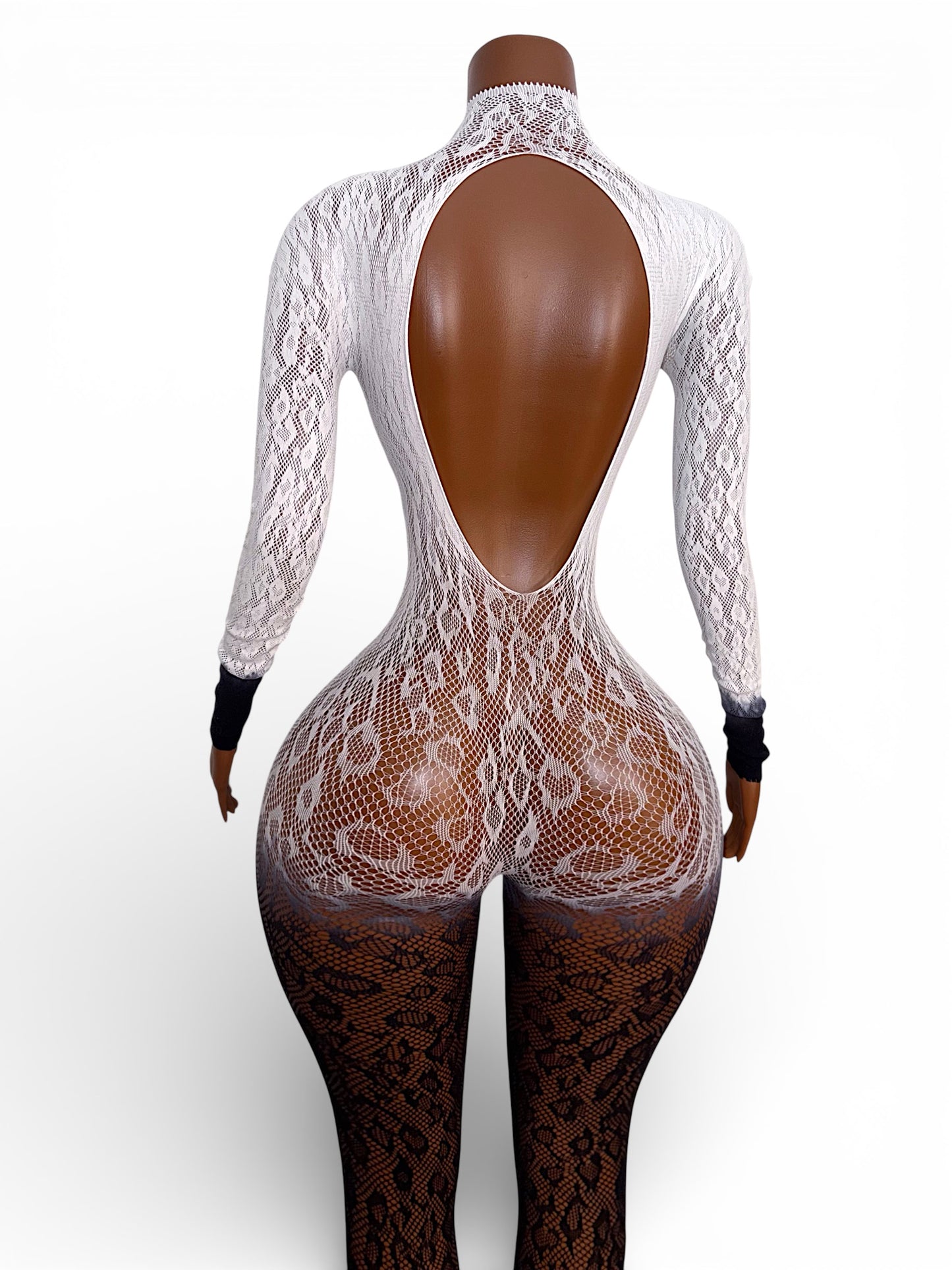 Holy Smokes Smokey Ash Ombre Cheetah Fishnet M-XXL