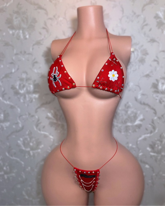 Heavy Metal Black Widow Red Bikini