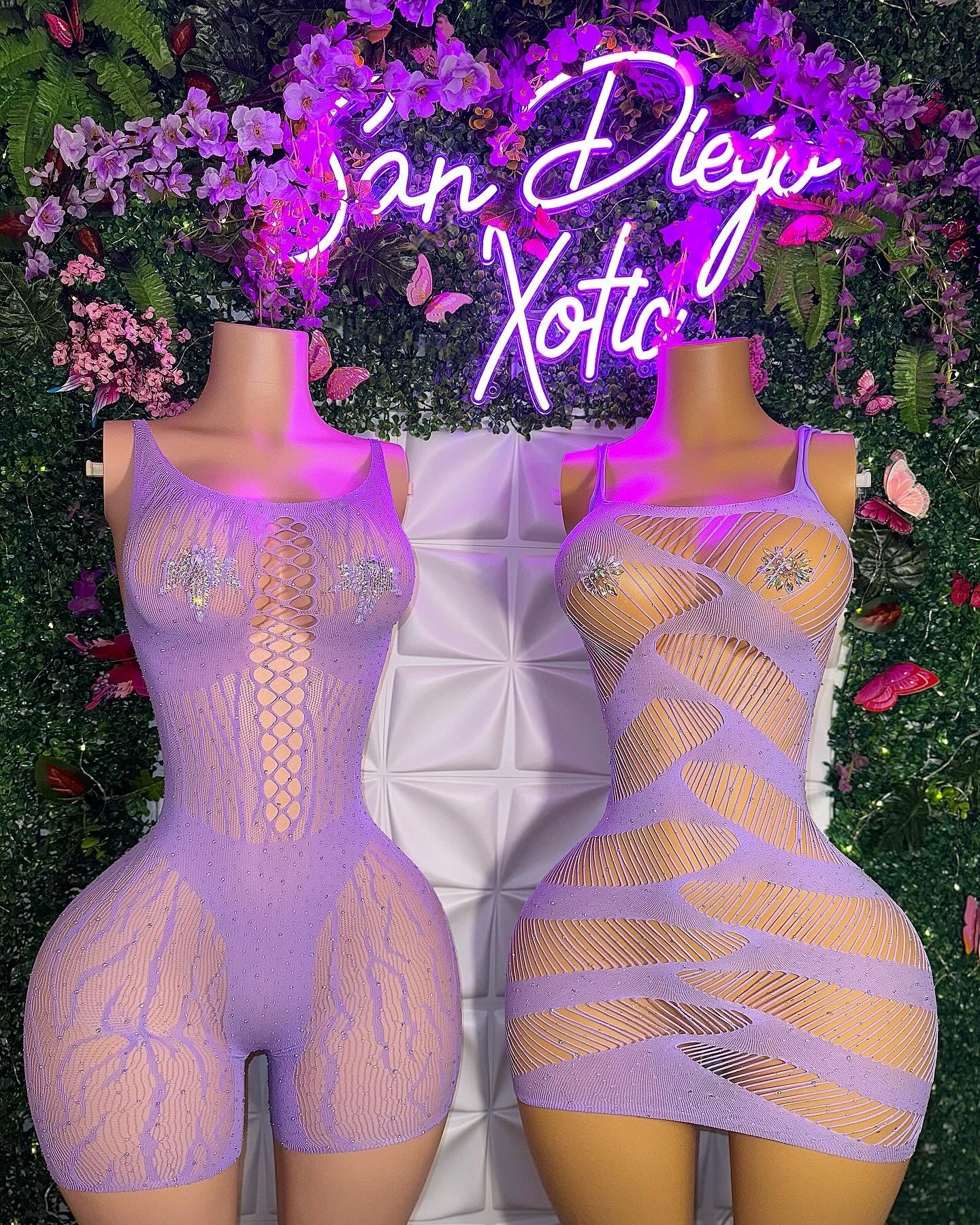 Business As Usual Bedazzled Zebra Fishnet Romper Fits XS-M