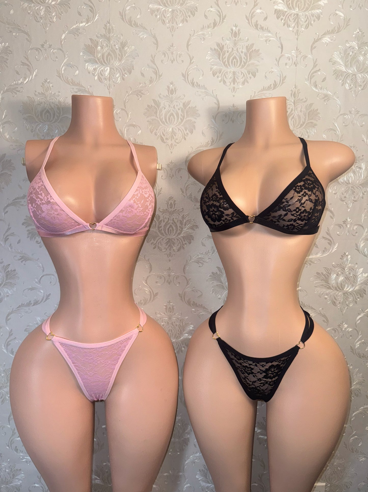 Priscilla — Floral Lace 2 Piece Set Fits S-M