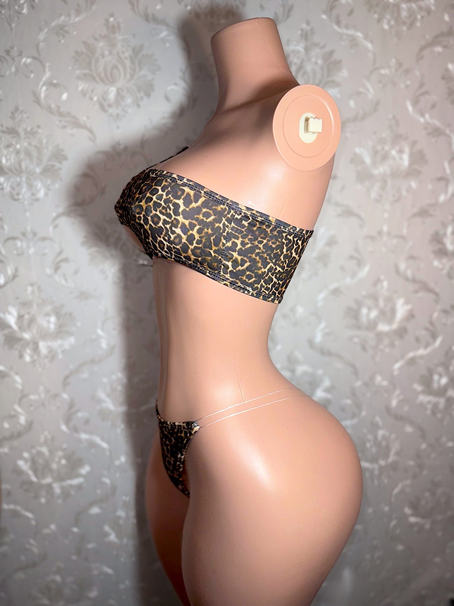 Latte — Leopard Bikini Optional Rhinestones