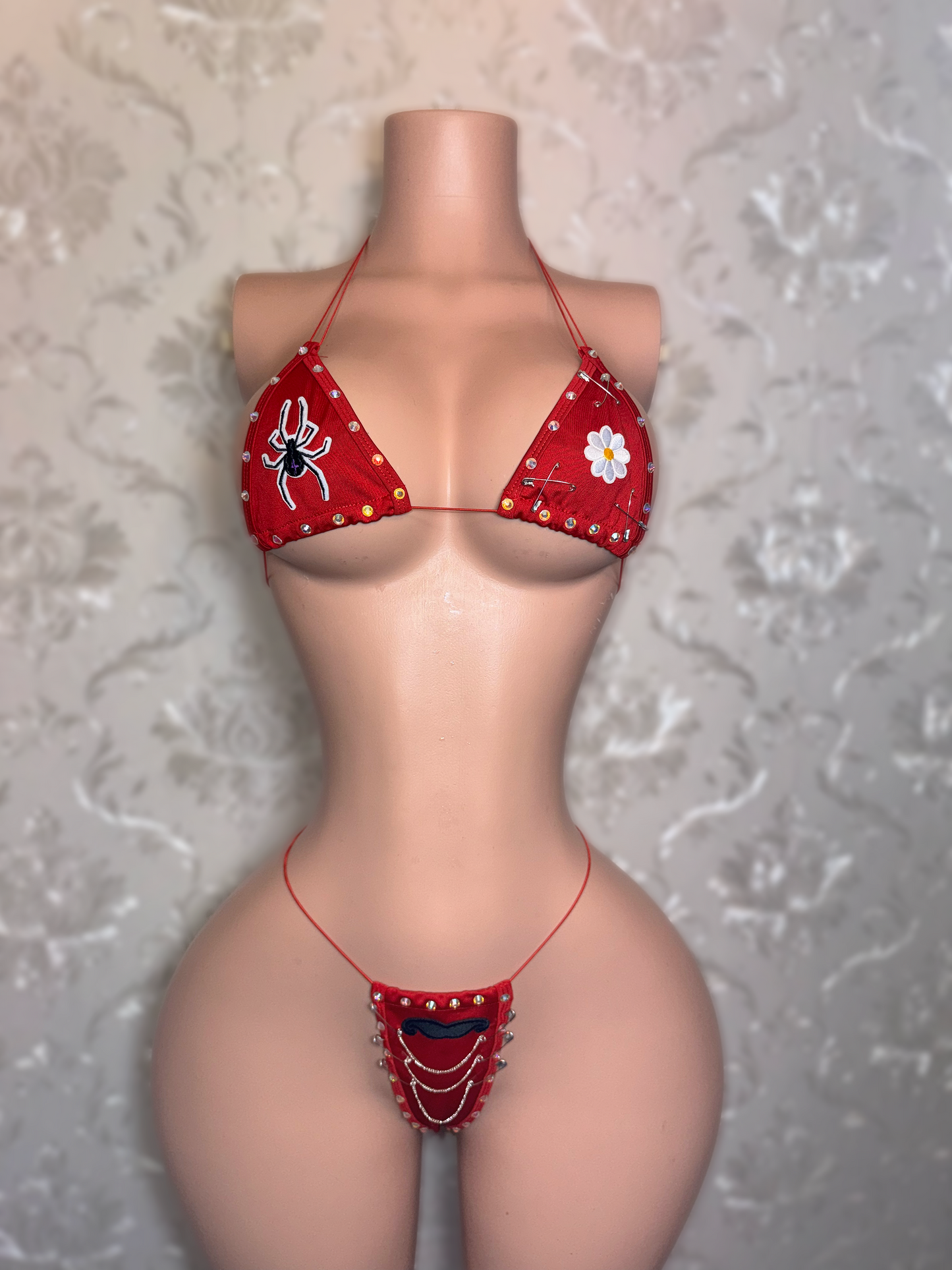 BLACK WIDOW — Heavy Metal Bikini in Red