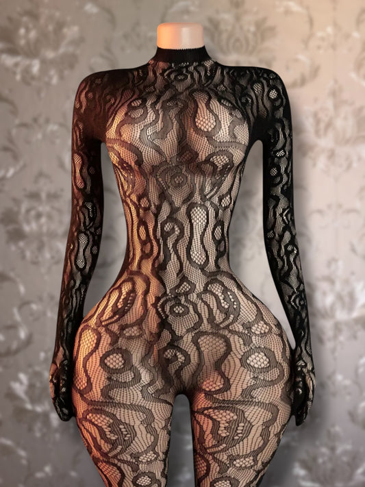 Queen of the Amazon Long Sleeve Backless Fishnet Fits XS-L