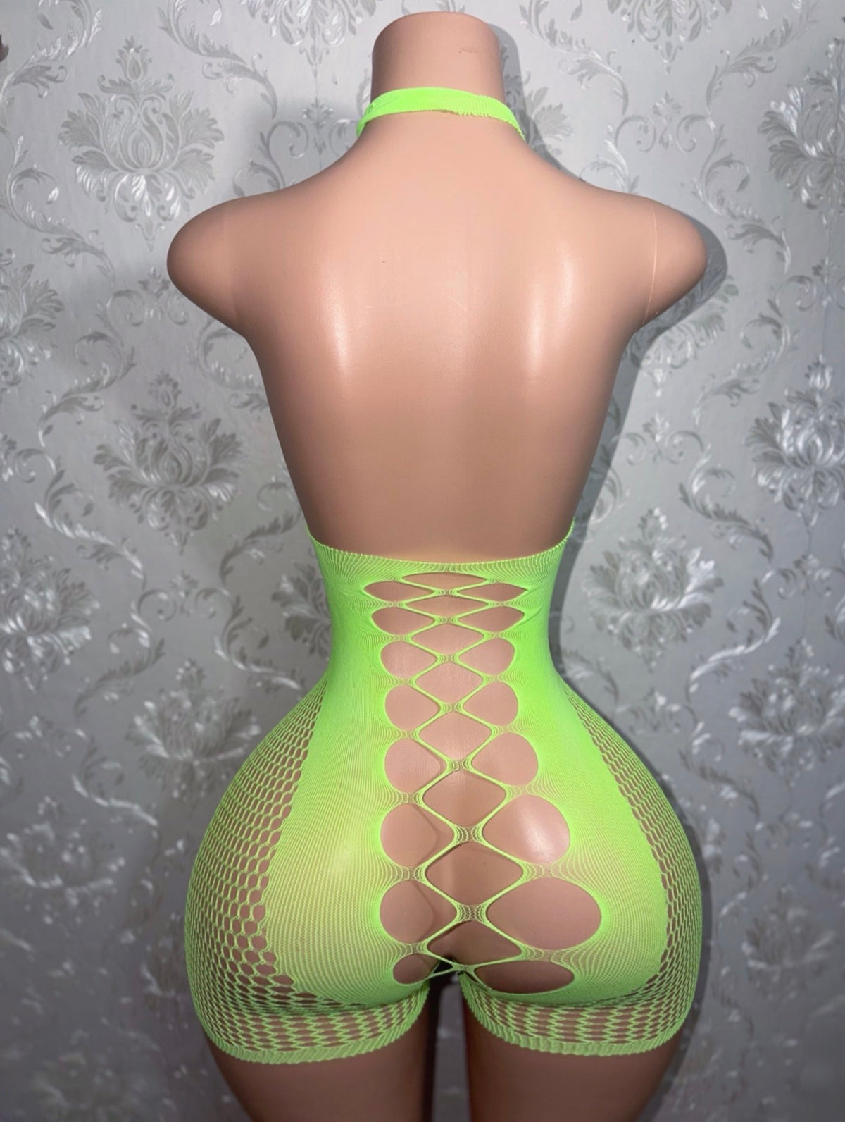 Aquafina WAP Fishnet Romper Fits S-XL