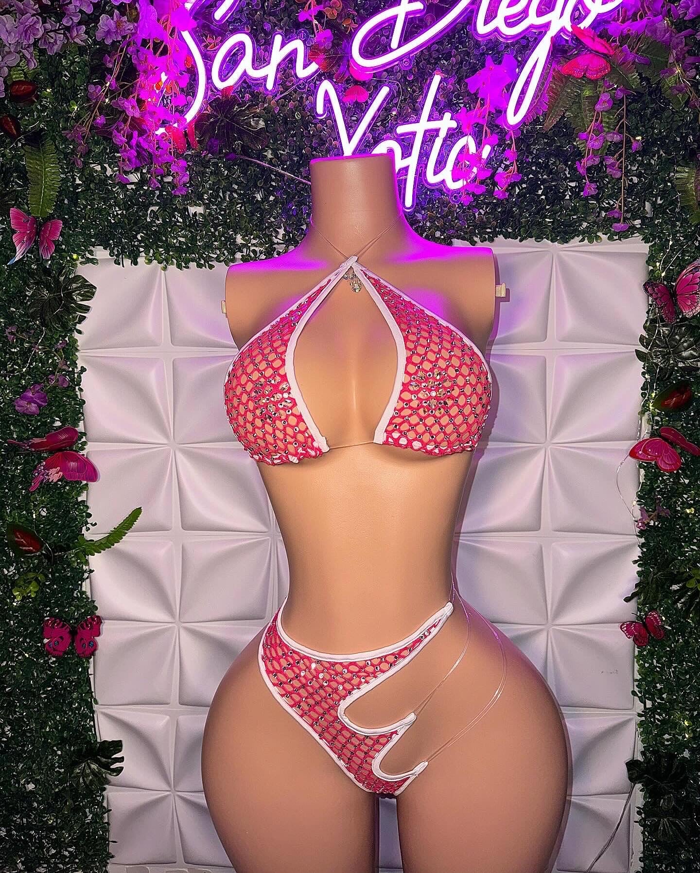 Dream Doll Mesh 2 Piece Rhinestone Bikini