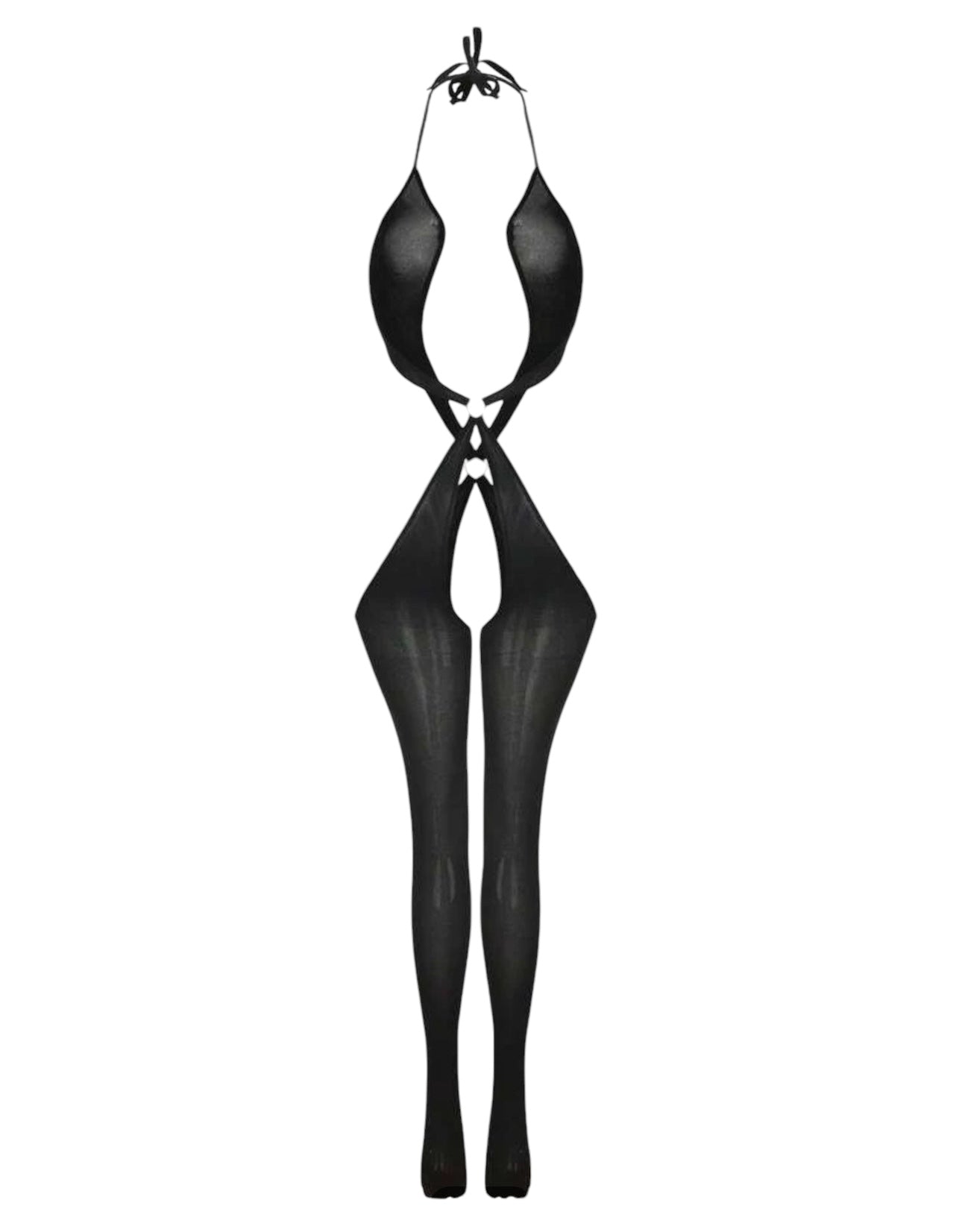 Star O-Ring Mesh Bodystocking Fits XS-M & Curvy M-XL