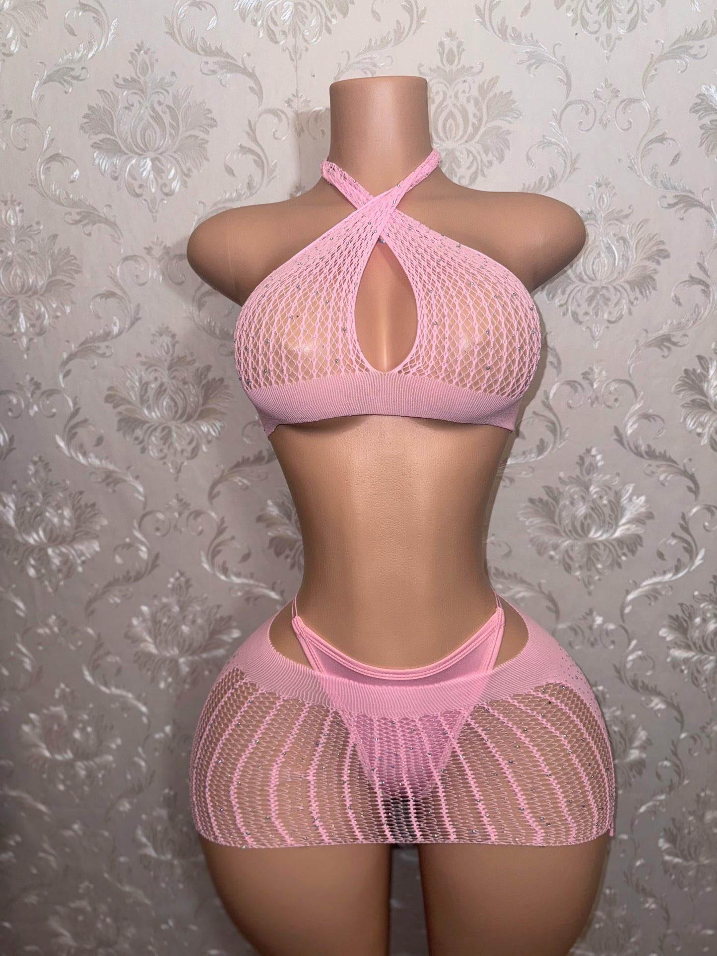 Kimmie — Fishnet Skirt Set Fits XS-M