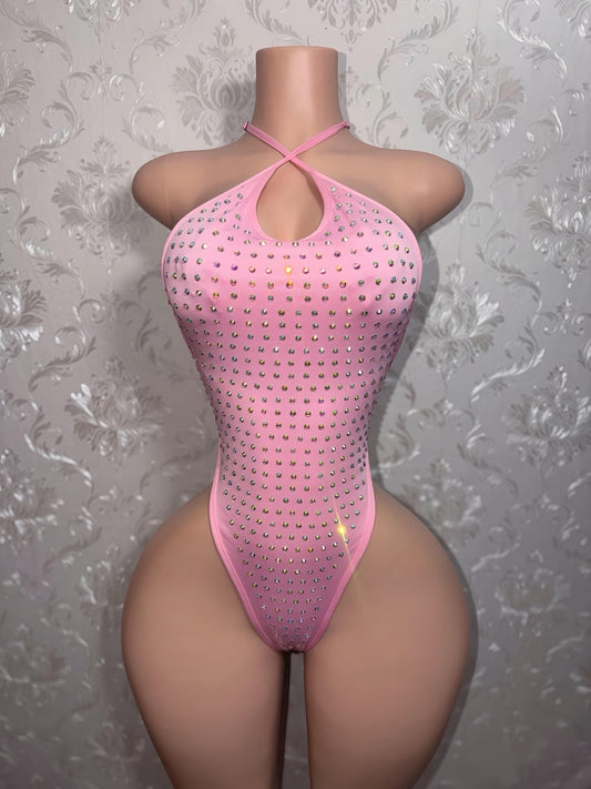 Dream Girl Rhinestone One Piece with Adjusters Fits S-L