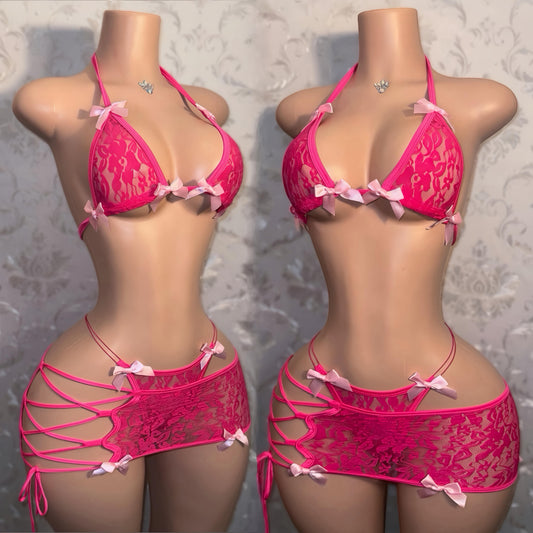 Floral Kawaii Lace Skirt Set Collection Fits XS-L