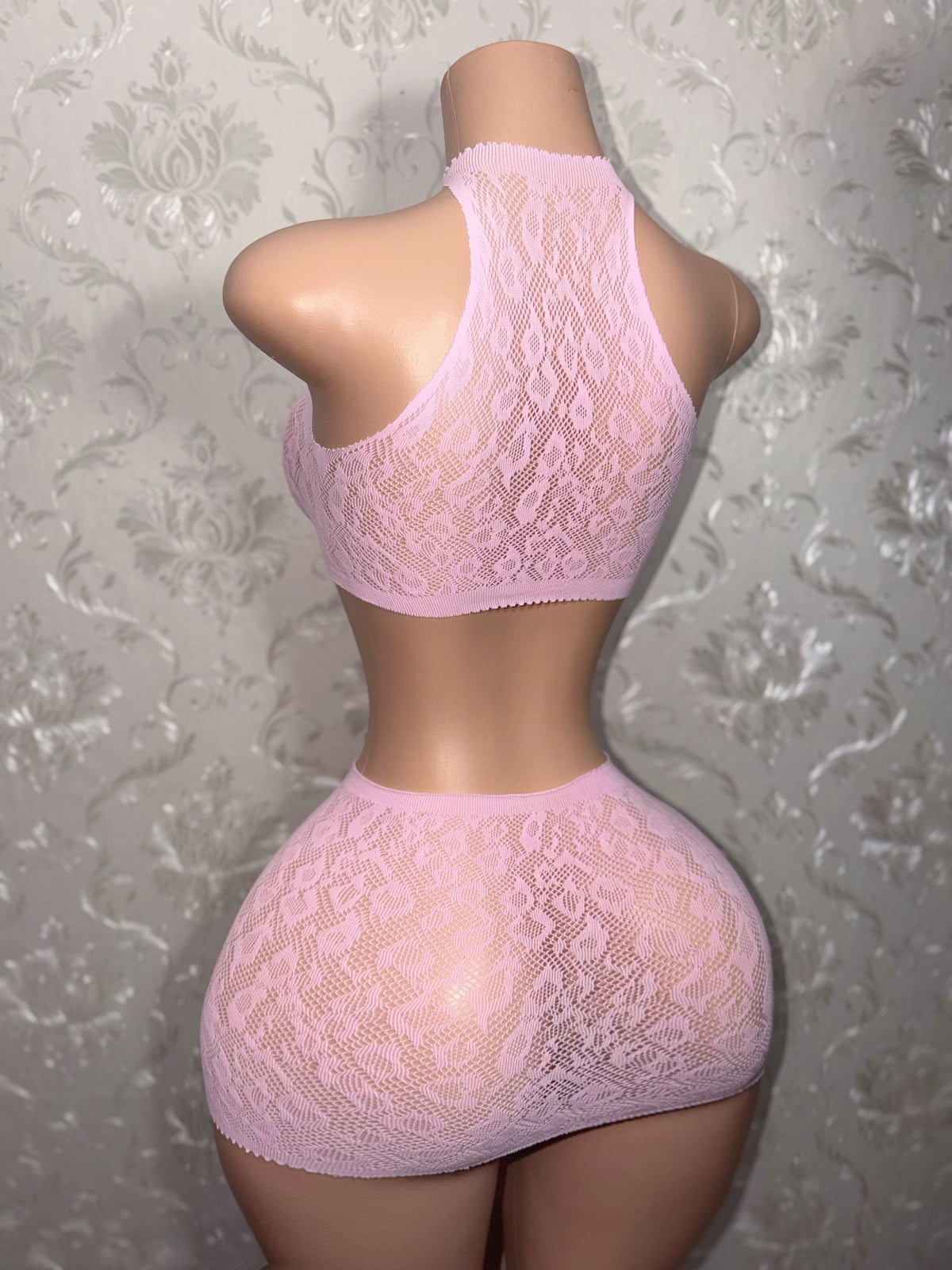 Syn 2 Piece Fishnet Skirt Set Fits XS-L