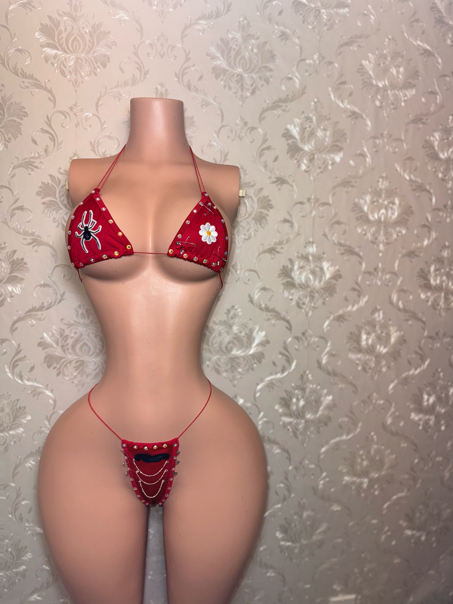 BLACK WIDOW — Heavy Metal Bikini in Red