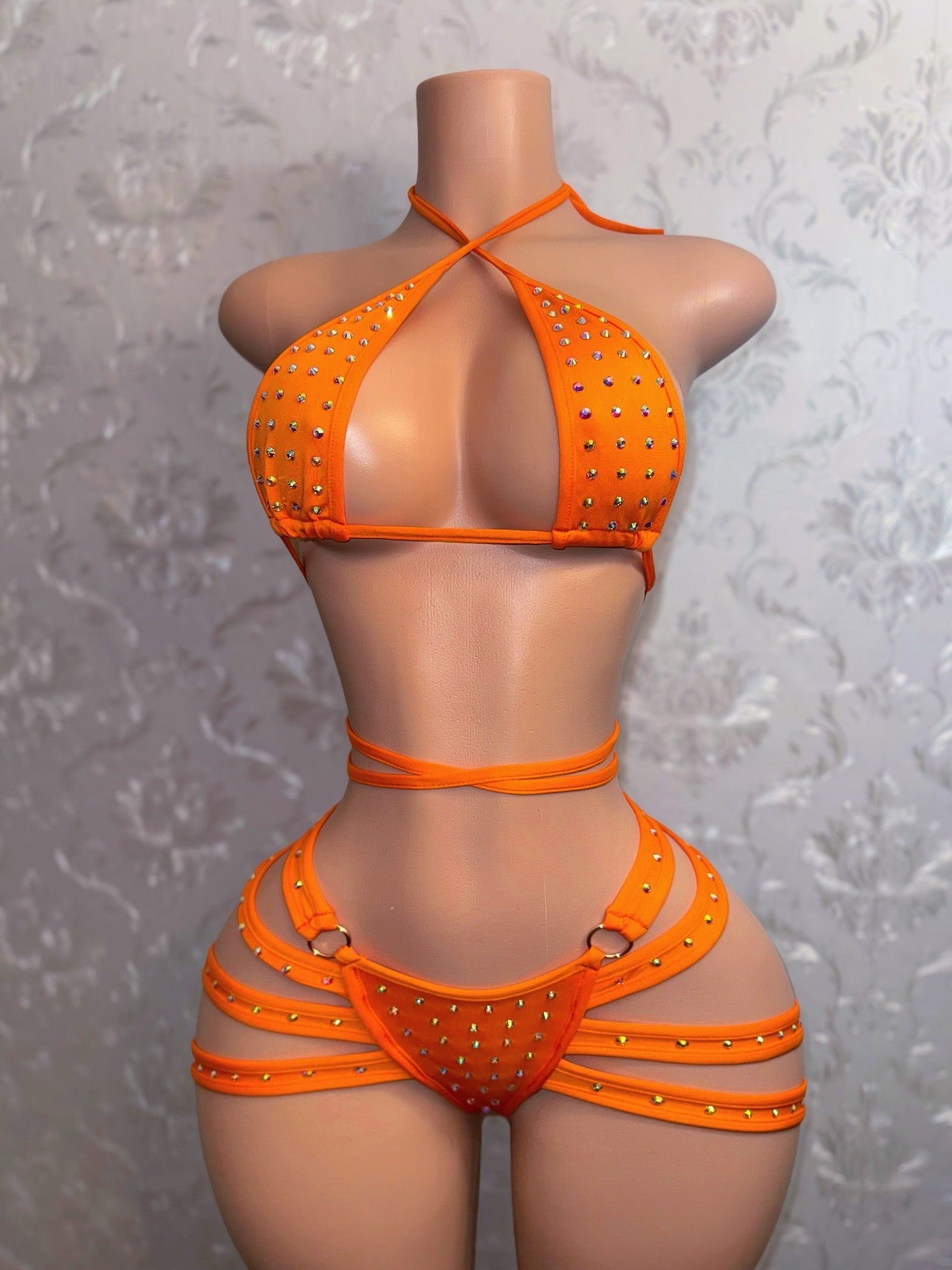 Georgia Peach Booty Cage Shorts Set Fits S-L