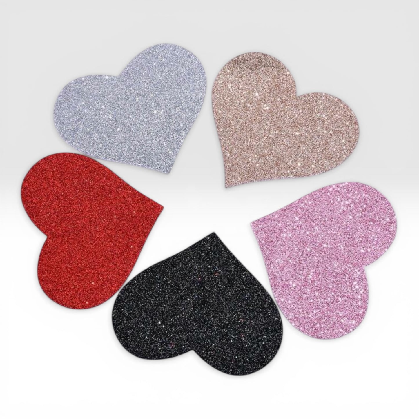Glitter Pasties Rose Gold Heart