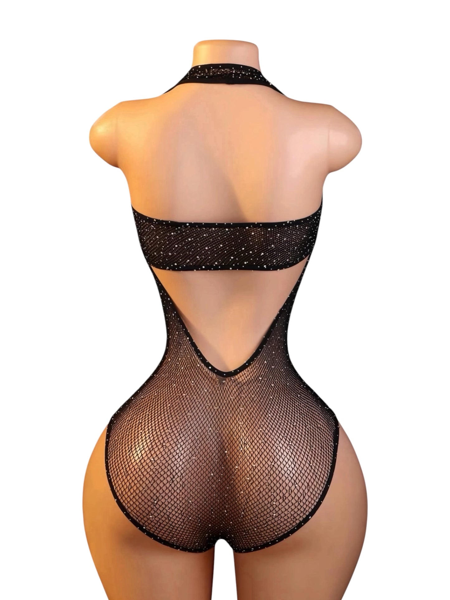 Tease 2 Piece Fishnet Hammock Onesie and Bandeau Set Fits XS-L
