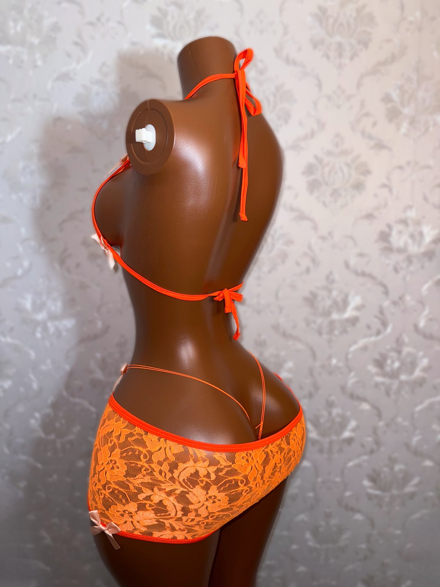 Tangerine Lace Skirt Set Fits XS-L