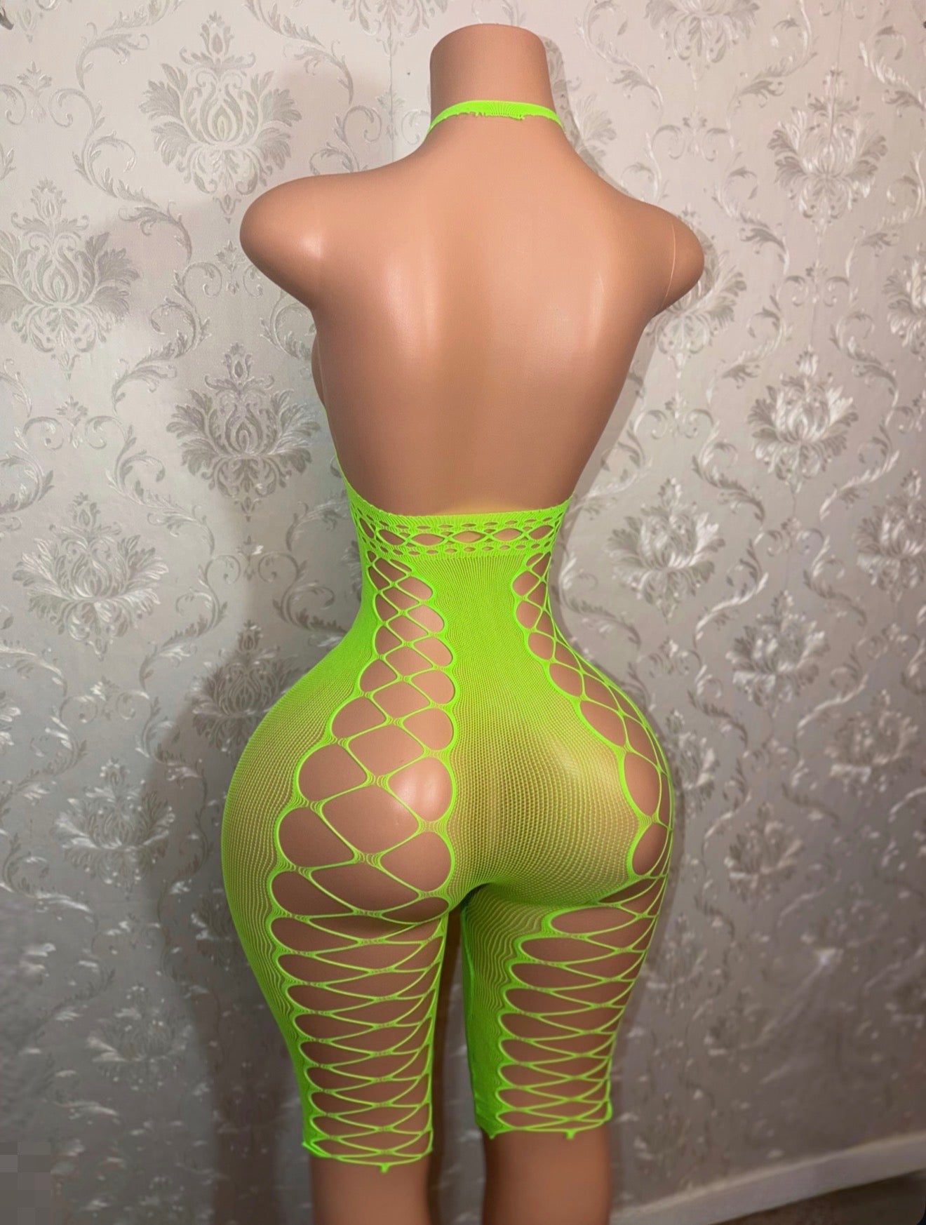 Draya Capri Fishnet Bodystocking Fits XS-M