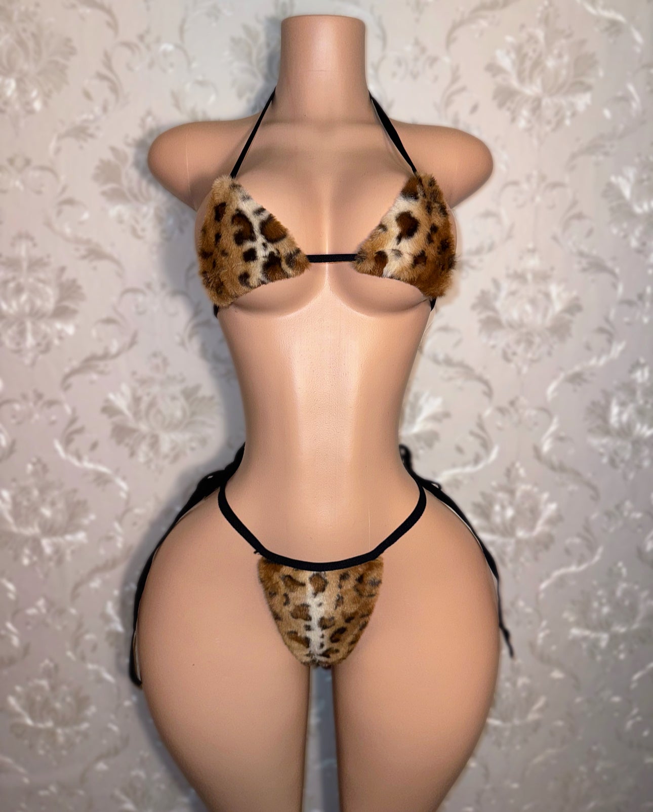 Cave Girl Leopard Fur Bikini