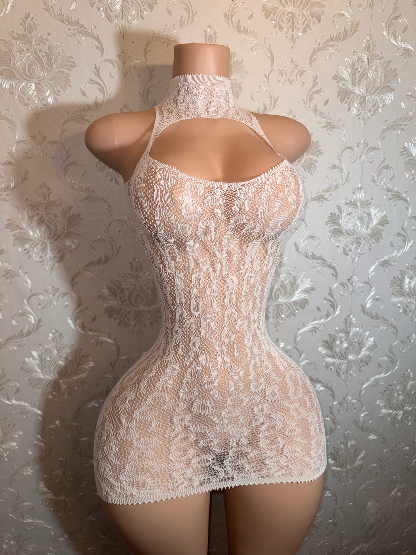 Royalty Cheetah Fishnet Dress Fits XS-L