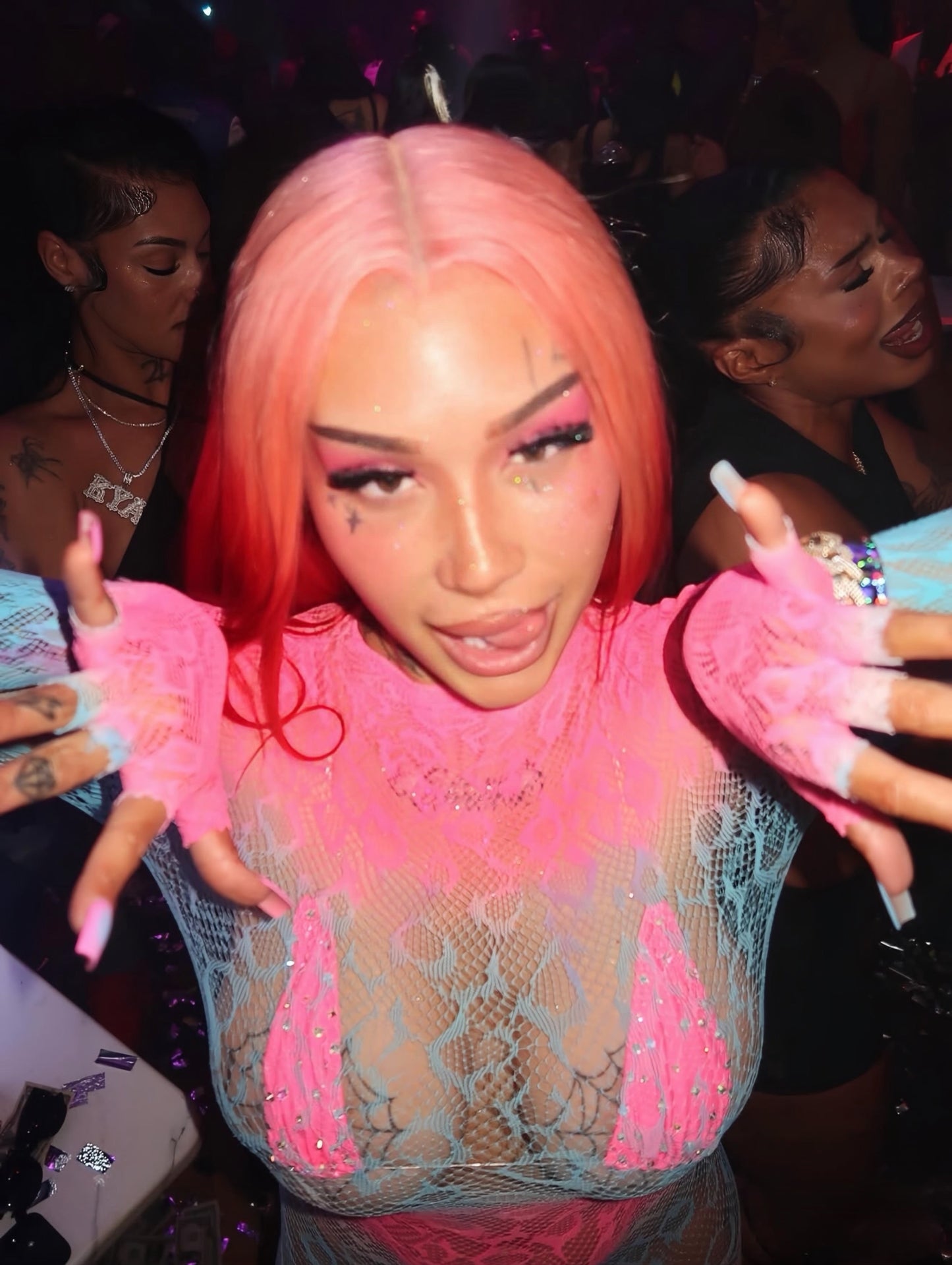 Cotton Candy Sherice Fishnet Bodystocking One Size Fits All