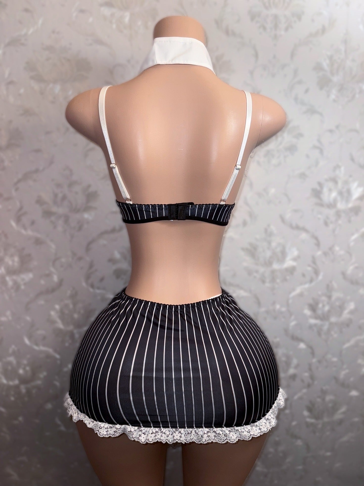Wednesday Goth Girl 7 Piece Skirt Set Includes Chain and Bag