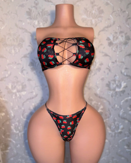 Cherry Hill Bandeau Cherry Bikini