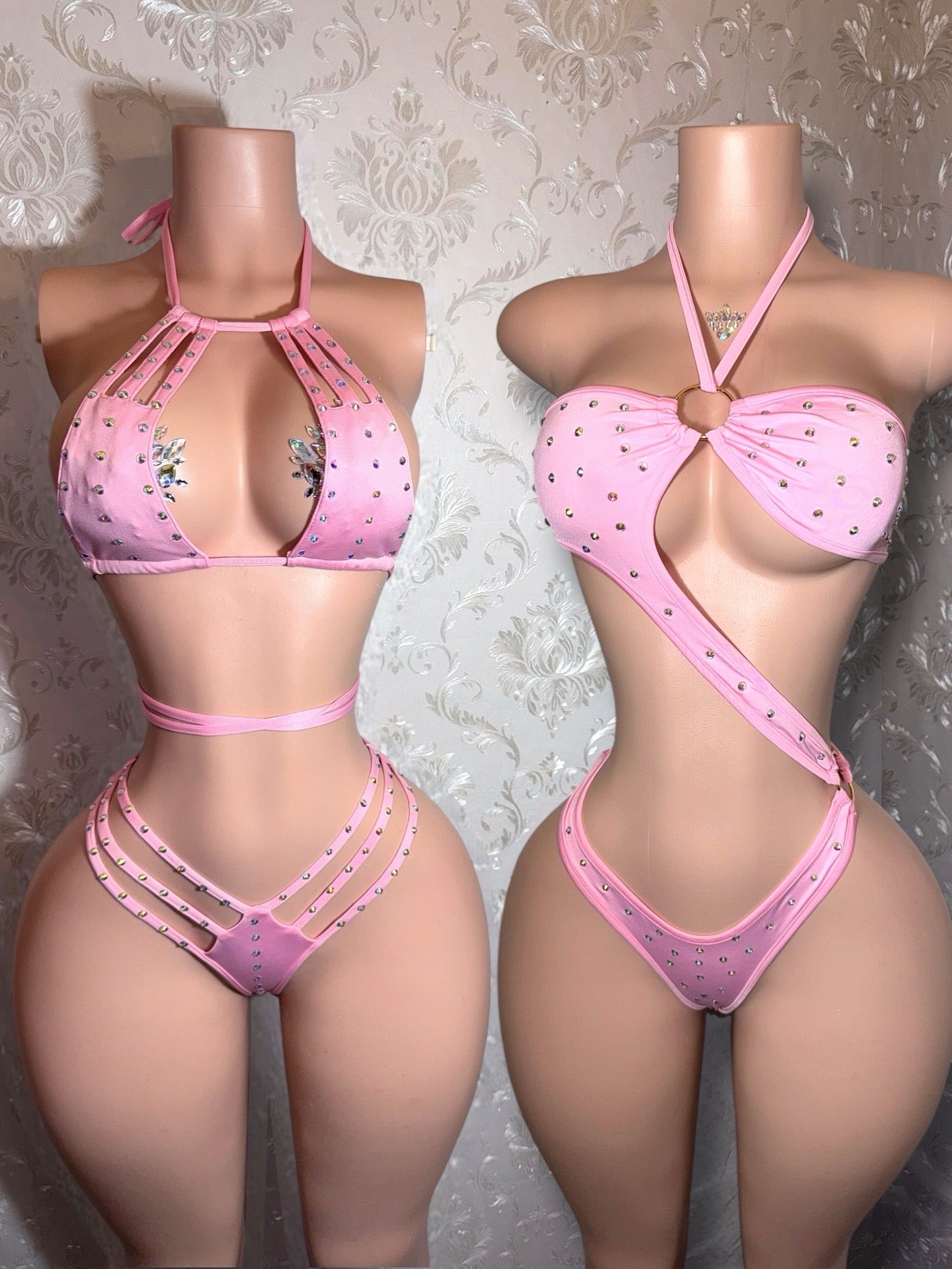 Karina — Rhinestone 2 Piece Fits XS-M