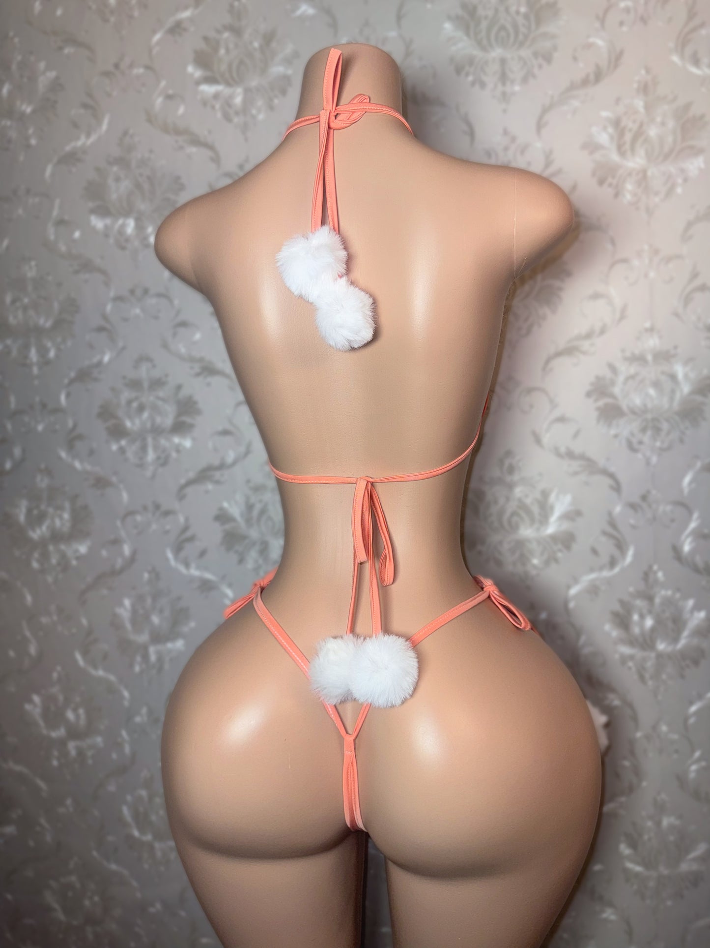 Peaches N Cream— Playboy x SD Xotic 2 Piece Set with Pom Poms