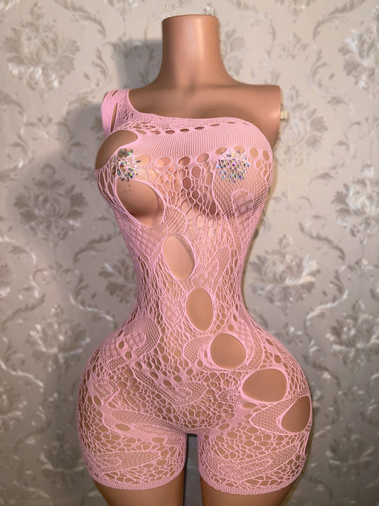 Jaidyn Hearts Lace Asymmetrical Romper Fits XS-XL