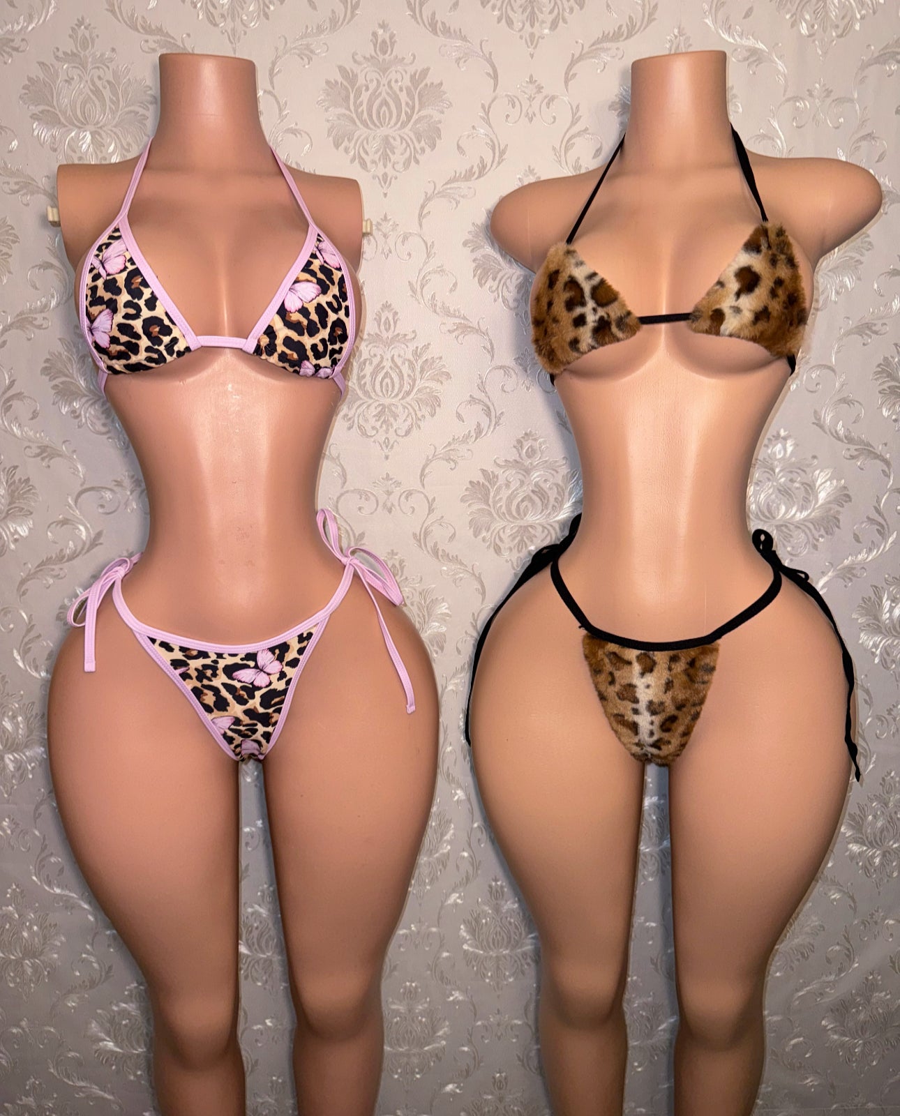 Pixie Lilac Trim Leopard Butterfly Bikini