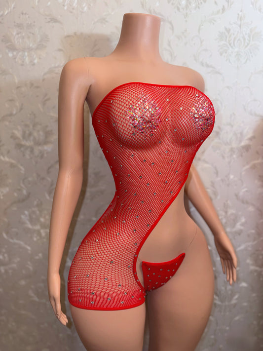 Boss Chick Mesh Romper Set Fits XS-L