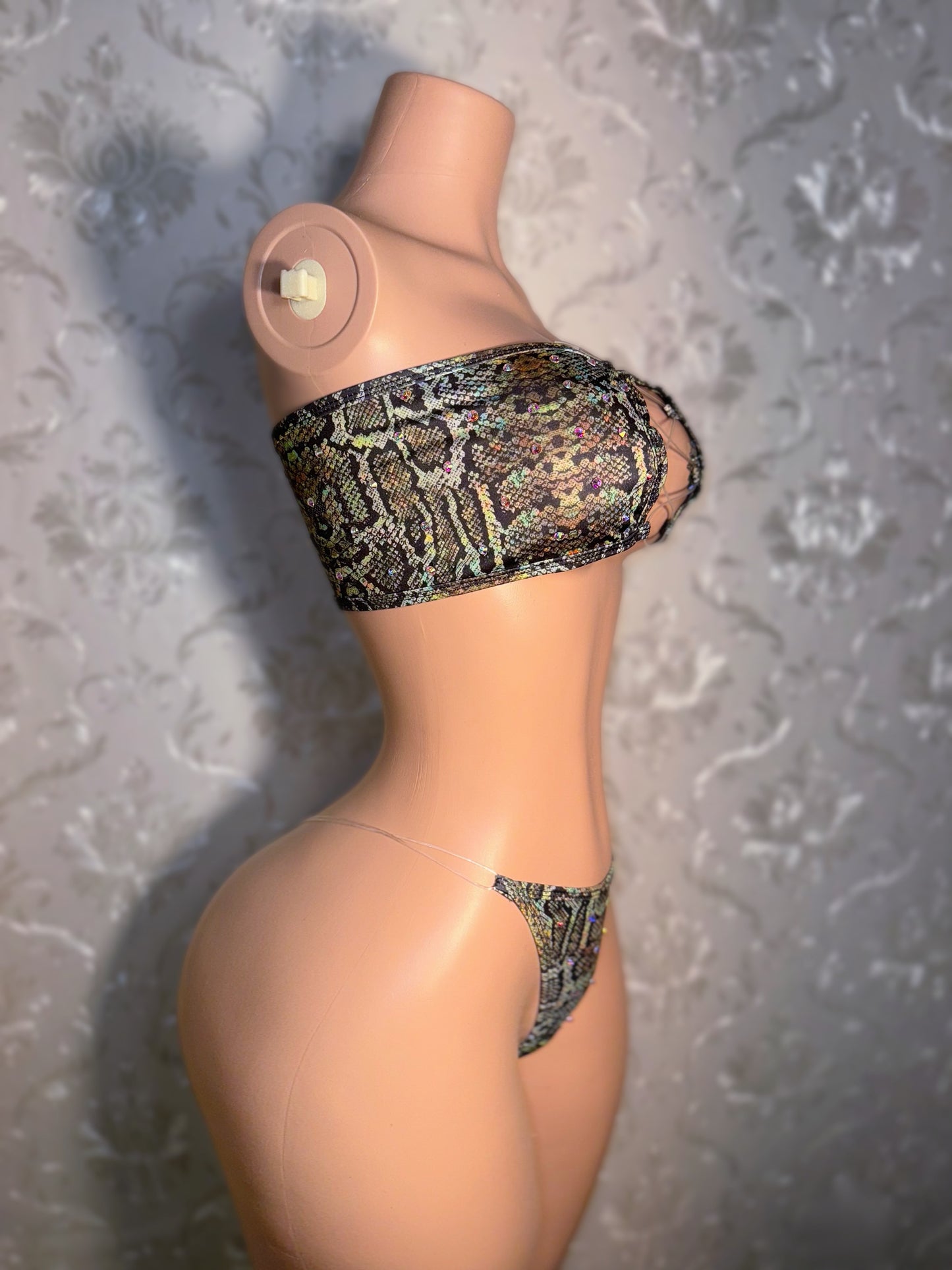 Calypso — Bandeau Bikini Snakeskin 2 Piece