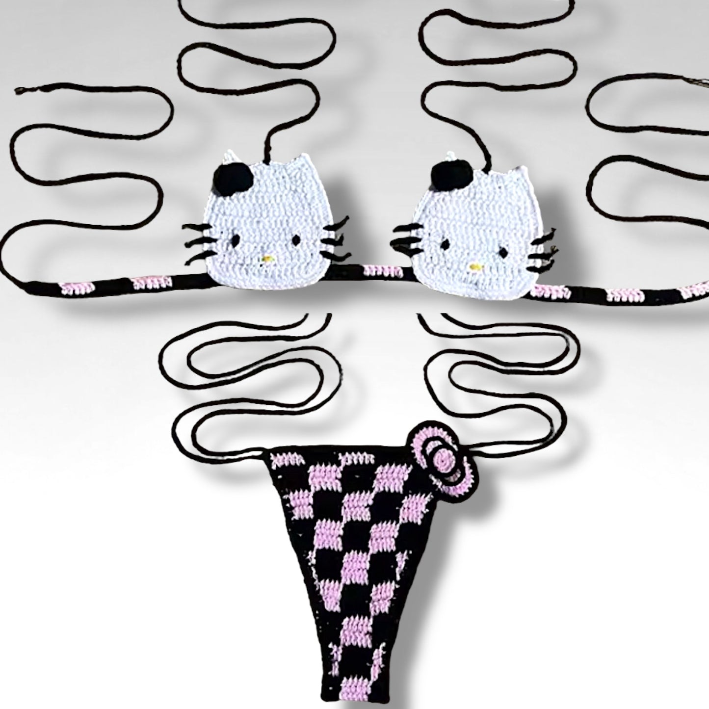Hello Kitty Crochet Bikini Fits XS-XL