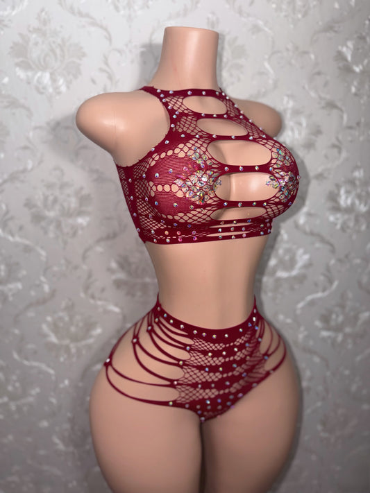 Nairobi Fishnet Cheeky Set Fits XS-L