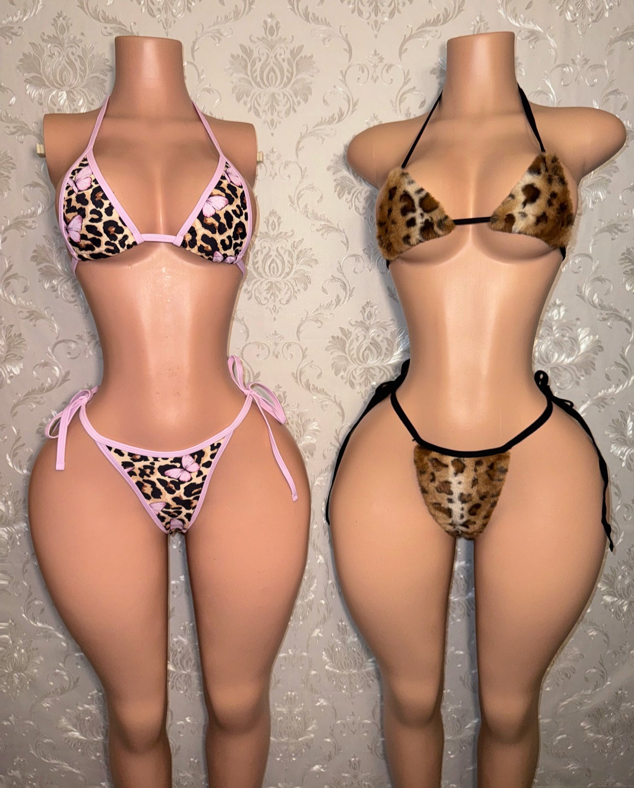 Pixie Lilac Trim Leopard Butterfly Bikini